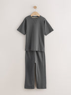 Grey/Stone/Black Short Sleeve Jogger Pyjamas 3 Pack (3-16yrs)