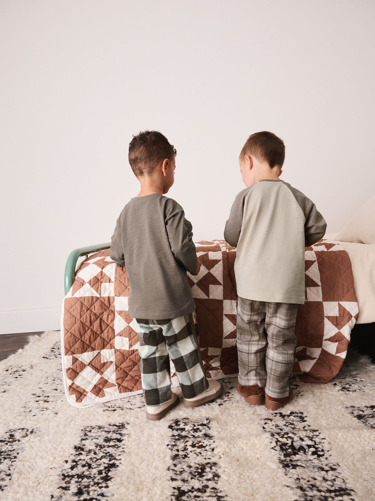 Brown/Cream Wide Leg Woven Bottom Pyjamas Set 2 Pack (9mths-12yrs)