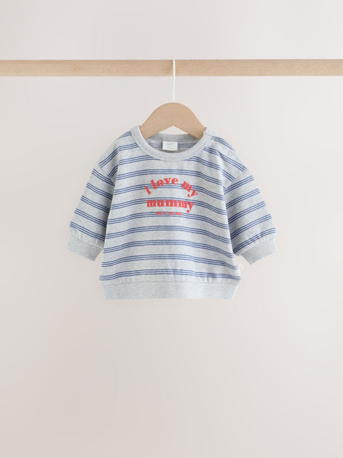 'I Love My Mummy' Grey/Blue Sweatshirt and Joggers Baby Set (0mths-2yrs)