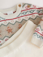 Neutral Fairisle Christmas Knitted Jumper and Leggings Set (0mths-2yrs)