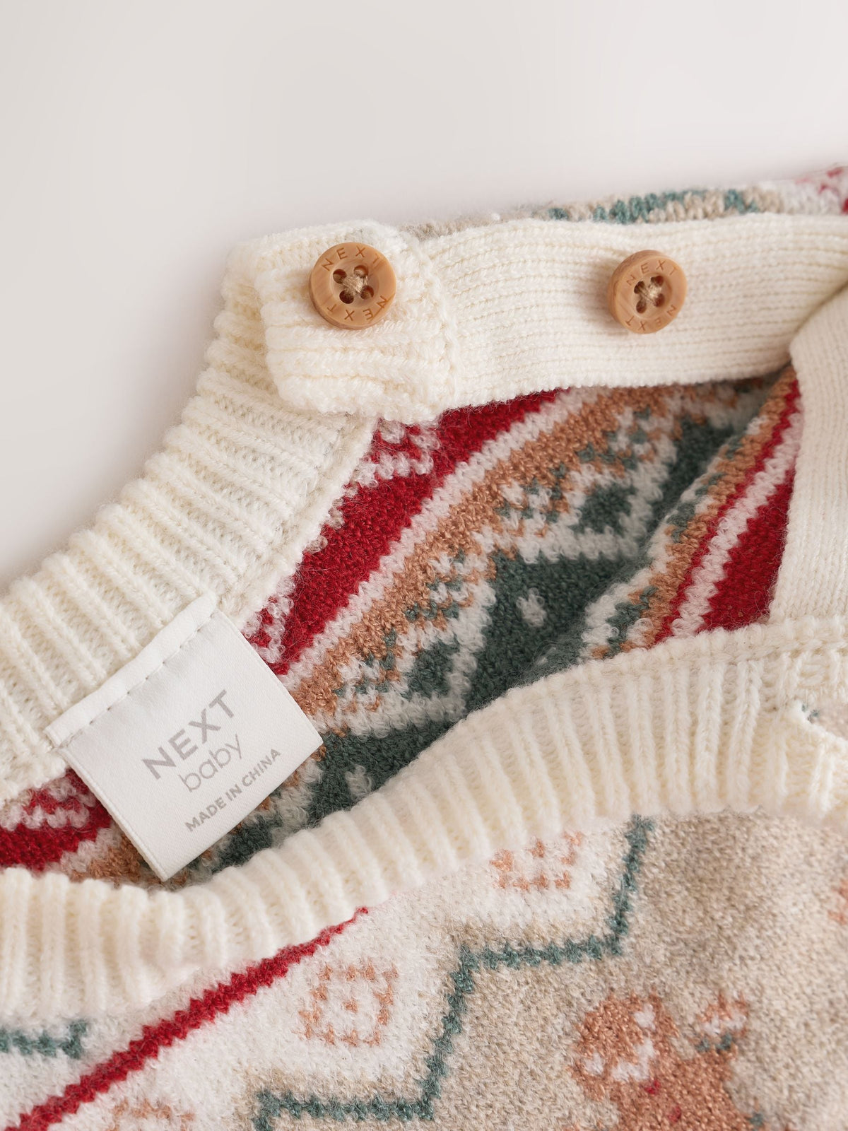 Neutral Fairisle Christmas Knitted Jumper and Leggings Set (0mths-2yrs)