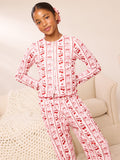 Lipsy Pink Soft Touch Pointelle Lounge Pyjamas Set (5-16yrs)