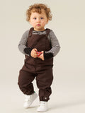 Angel & Rocket Brown Dungaree Set