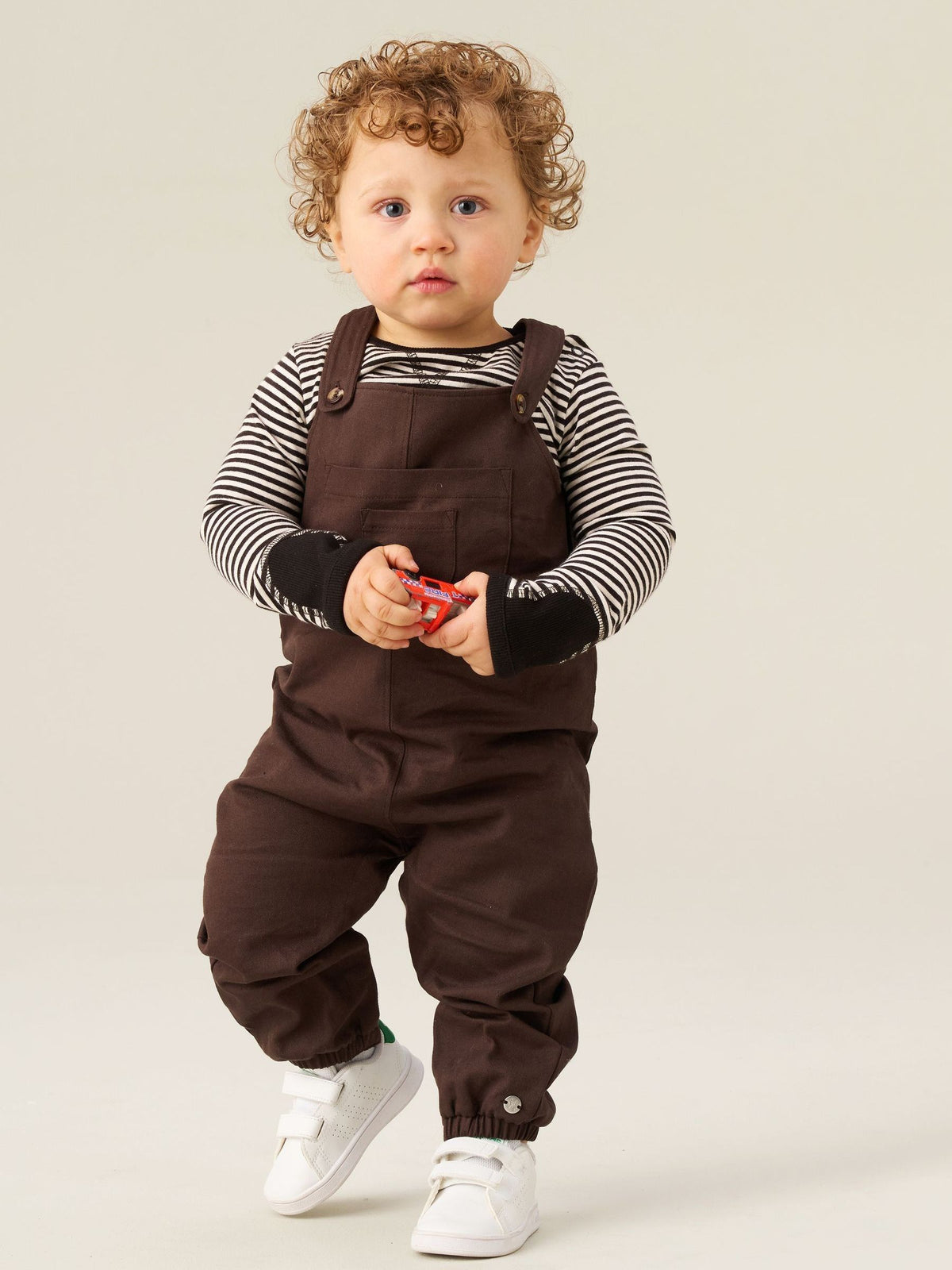 Angel & Rocket Brown Dungaree Set