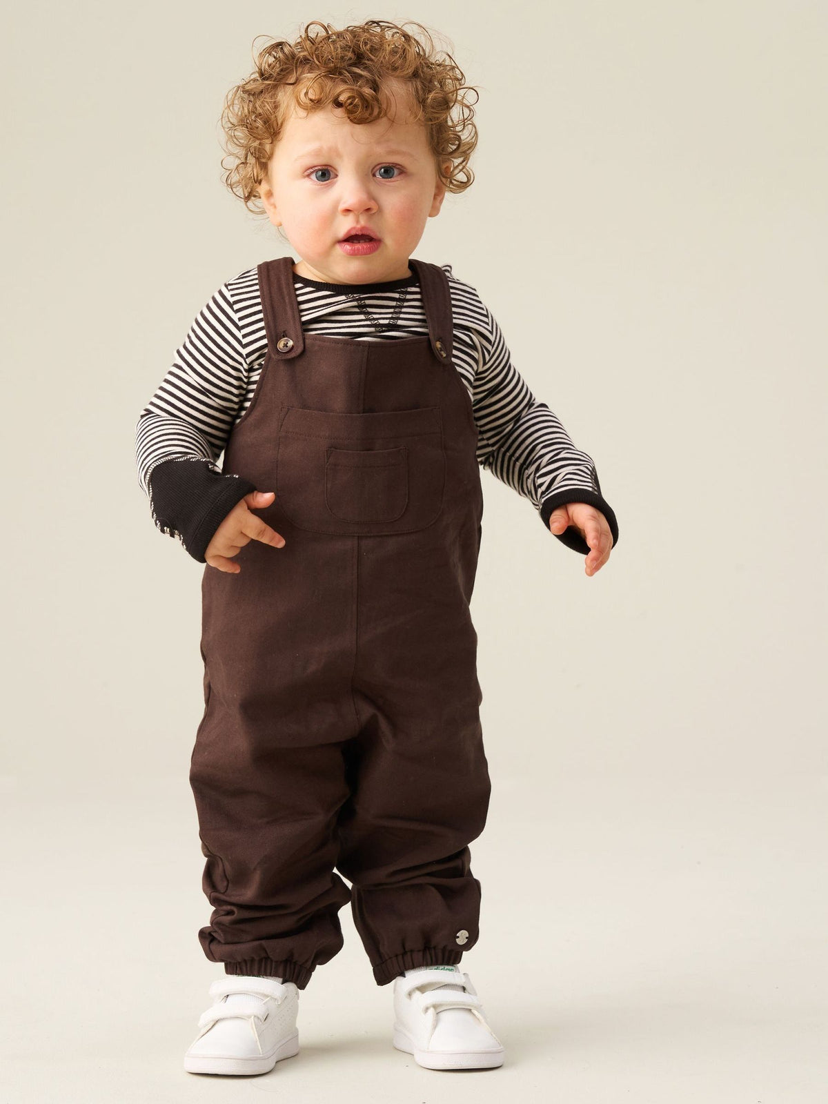 Angel & Rocket Brown Dungaree Set