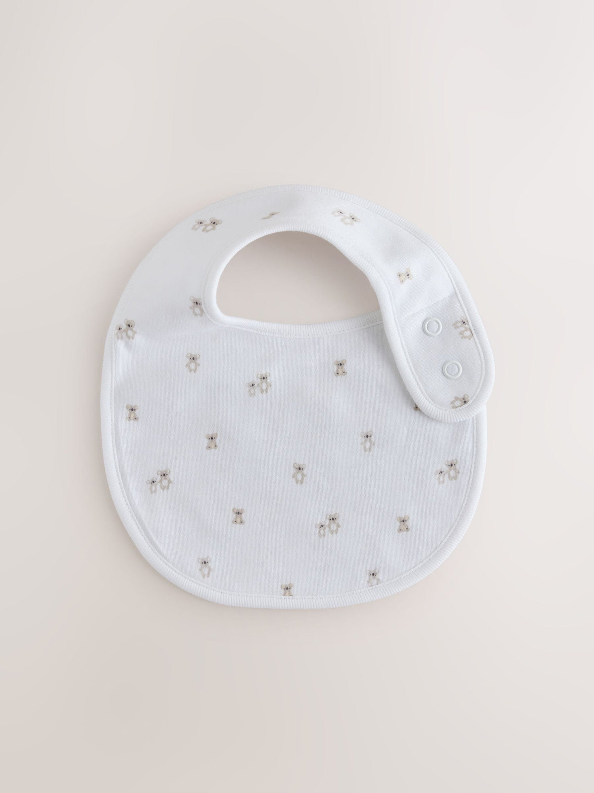 White Mini Safari Animals Baby Bibs 5 Pack