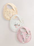 Pink/Cream Brunch Baby Bibs 3 Pack