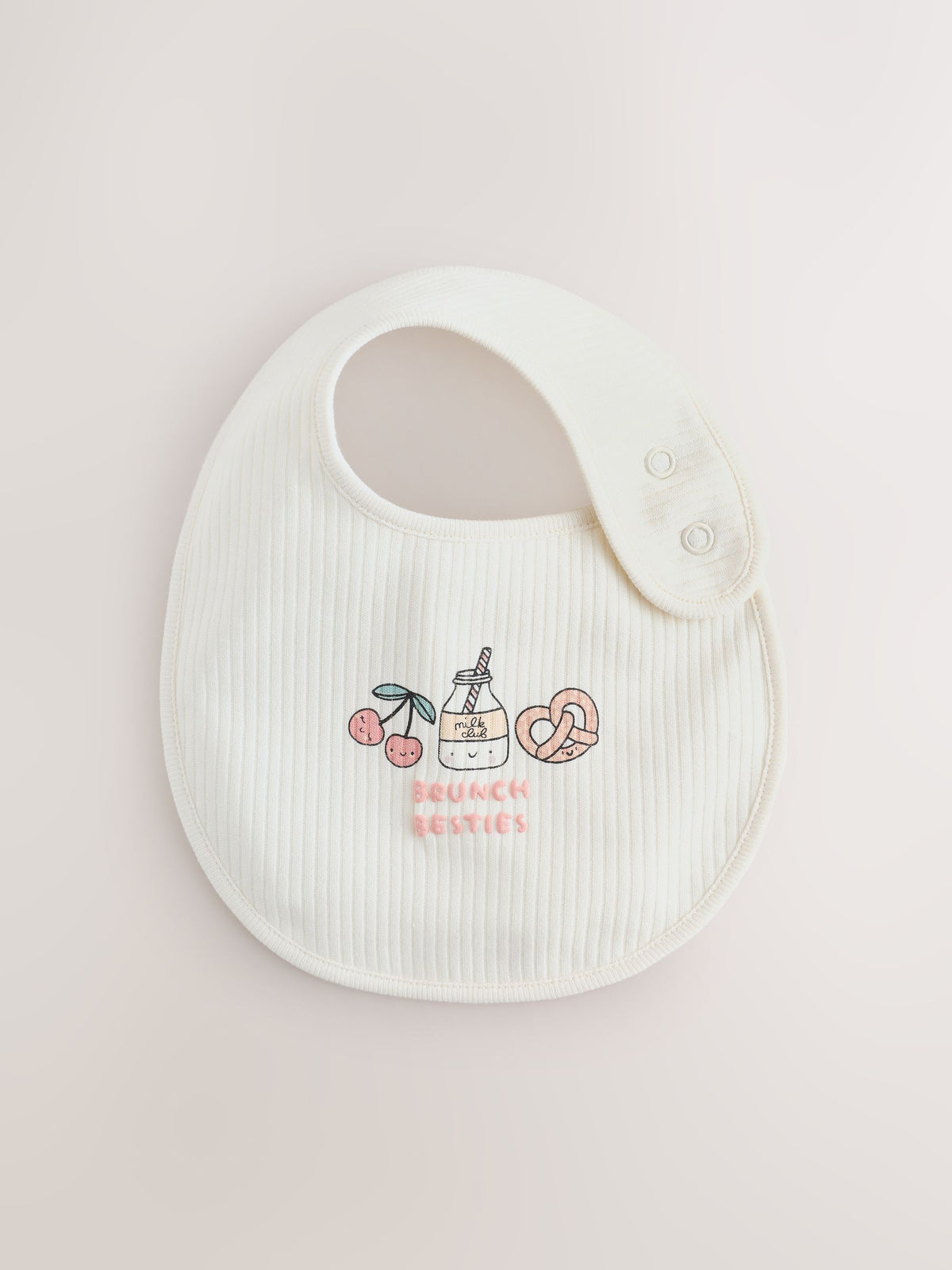 Pink/Cream Brunch Baby Bibs 3 Pack