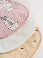 Pink/Cream Brunch Baby Bibs 3 Pack