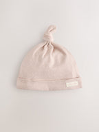 Neutral Bunny Tie Top Baby Hats 3 Pack (0-12mths)