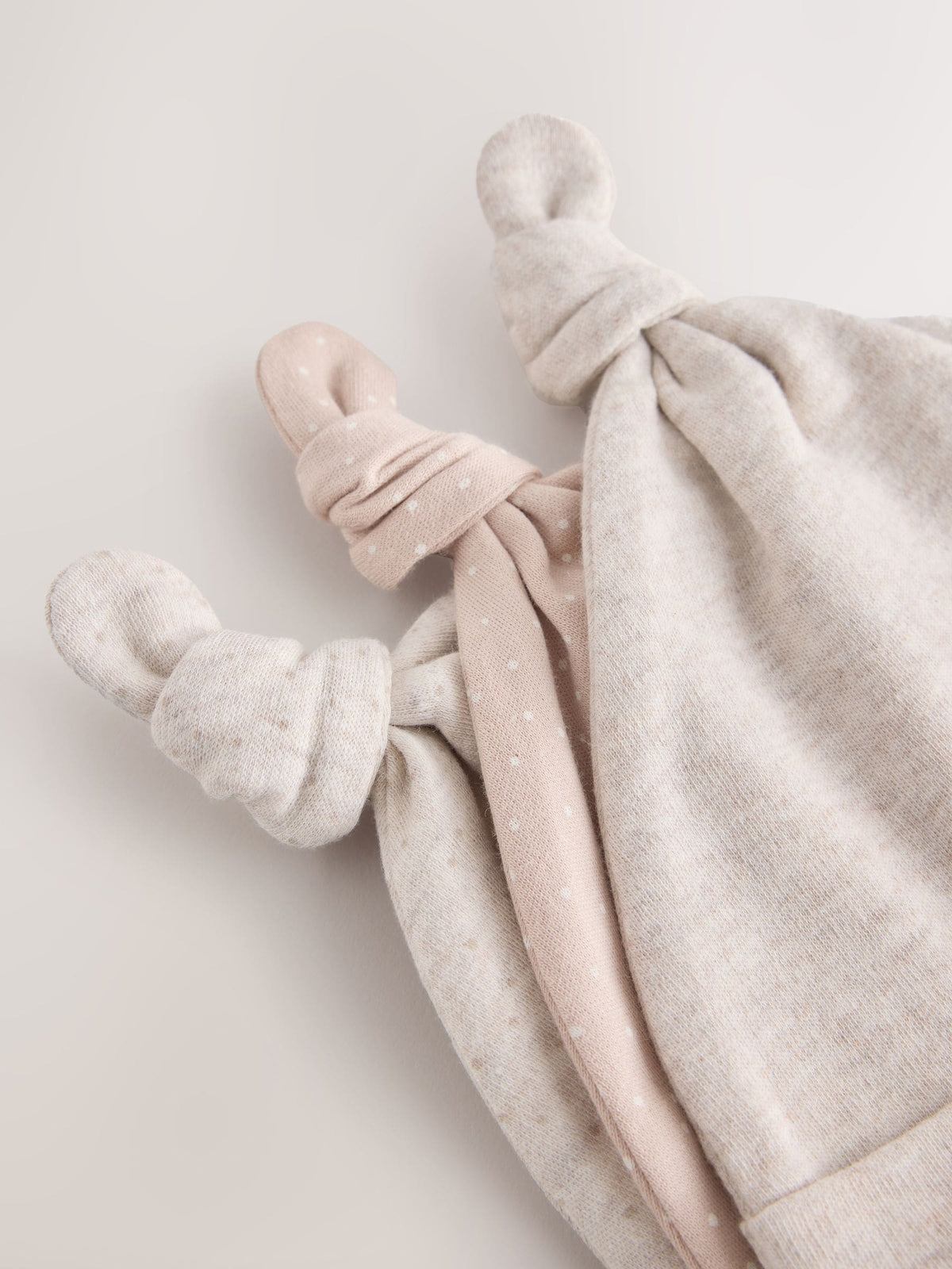 Neutral Bunny Tie Top Baby Hats 3 Pack (0-12mths)