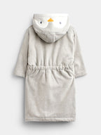 JoJo Maman Bébé Grey Penguin Fleece Dressing Gown