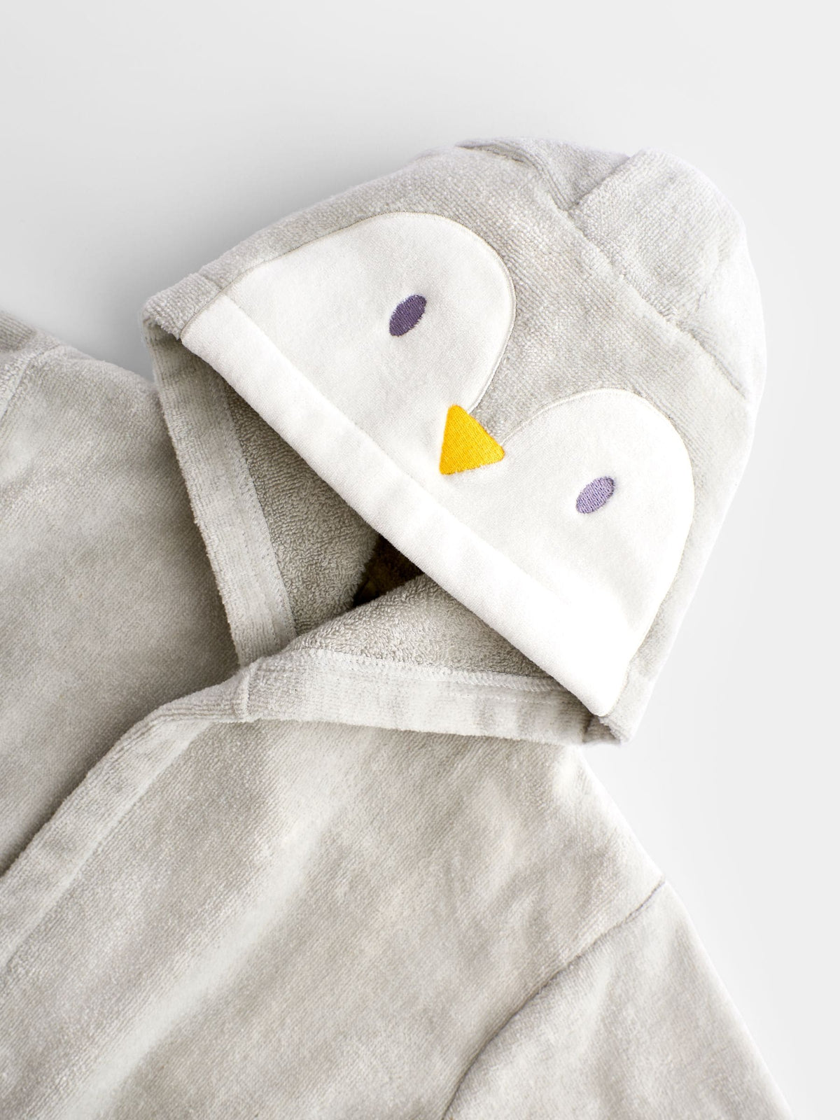 JoJo Maman Bébé Grey Penguin Fleece Dressing Gown