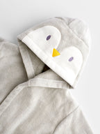 JoJo Maman Bébé Grey Penguin Fleece Dressing Gown