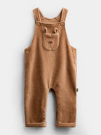 JoJo Maman Bébé Brown Bear Jersey Dungaree & Bodysuit Set