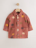 Rust Brown All Over Print Stars Twill Printed Overshirt (3mths-7yrs)