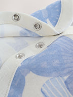 Blue Bow Short Sleeve Baby Bodysuit 5 Pack
