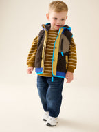 Brown Colour Block Borg Gilet (3mths-7yrs)