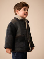 Multi Check Borg Collar Jacket (3mths-7yrs)