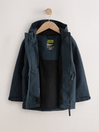 Navy Waterproof Fleece Lined Anorak Jacket (3-17yrs)