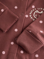 Burgundy/Purple Cat Baby Sleepsuits 5 Pack (0mths-2yrs)