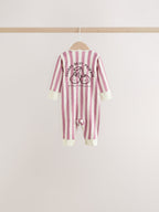 Burgundy/Purple Cat Baby Sleepsuits 5 Pack (0mths-2yrs)
