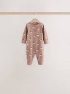 Burgundy/Purple Cat Baby Sleepsuits 5 Pack (0mths-2yrs)