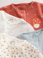 Multi Floral Baby Sleepsuits 4 Pack (0mths-3yrs)