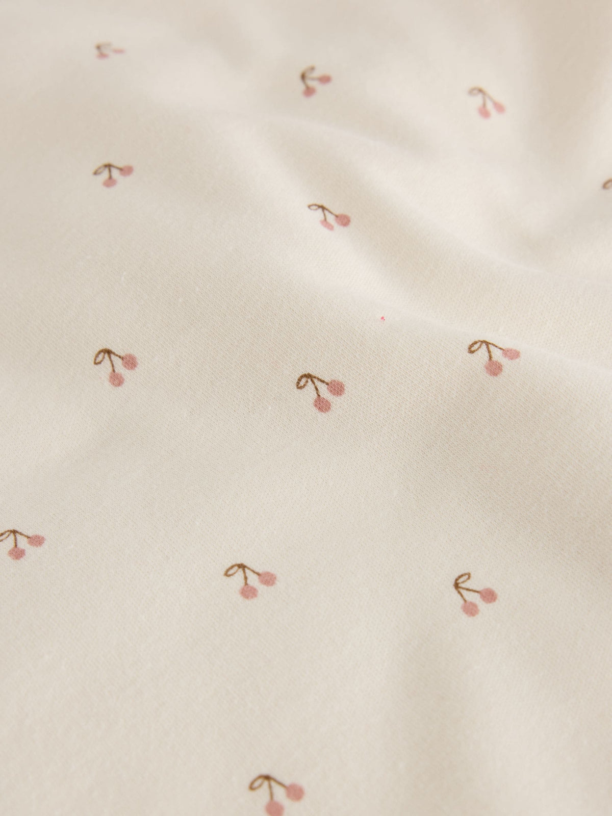Ecru Cherry 2.5 TOG Wadded Baby Sleepsuit