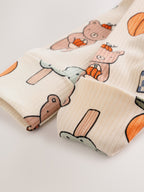 Sage Green Pumpkin Sleepsuits 3 Pack (0mths-2yrs)