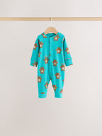 Multi Animal Baby Sleepsuits 4 Pack (0mths-3yrs)