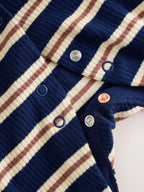 Blue/Brown Stripe Baby Sleepsuits 3 Pack (0mths-2yrs)