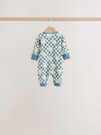Blue/Red Patterned Baby Sleepsuits 5 Pack (0mths-3yrs)