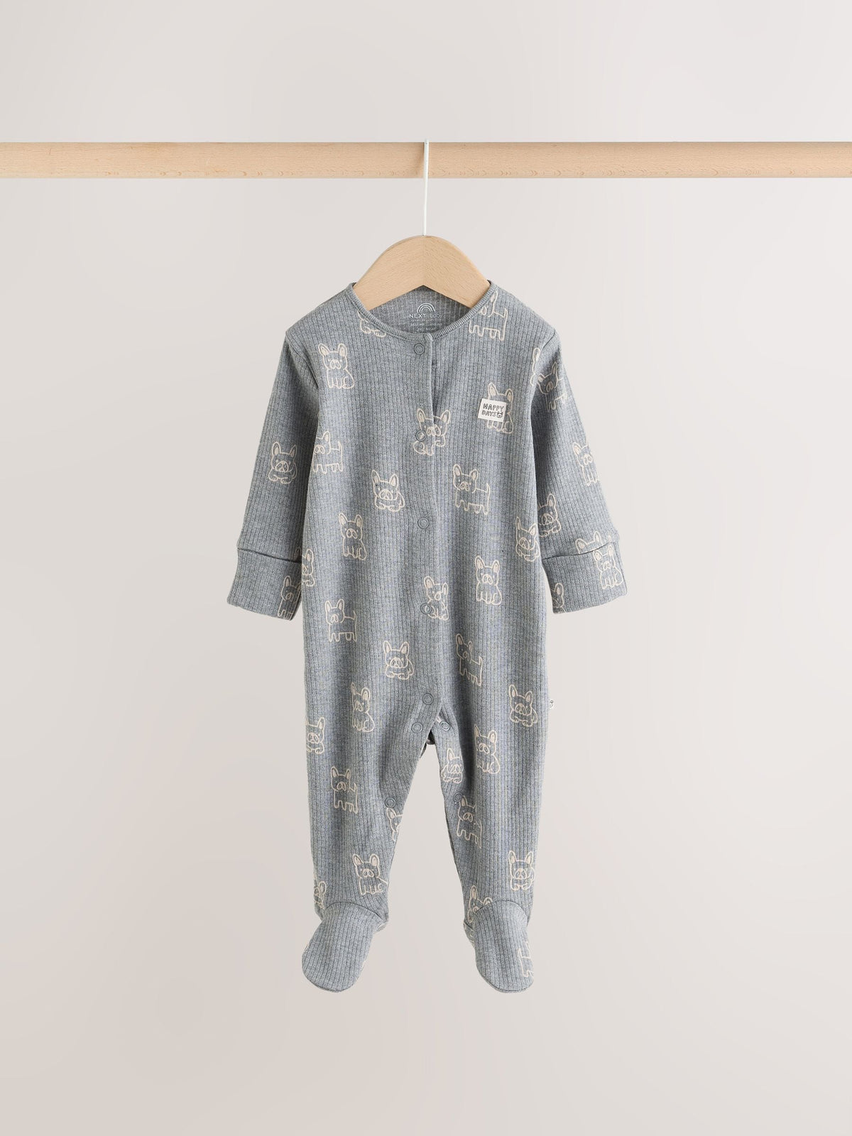 Grey Dog Baby Sleepsuits 4 Pack (0mths-2yrs)