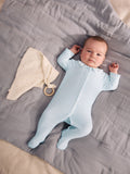 Pale Blue Velour Sleepsuit (0-3yrs)