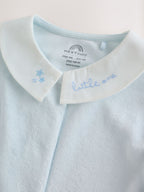 Pale Blue Velour Sleepsuit (0-3yrs)
