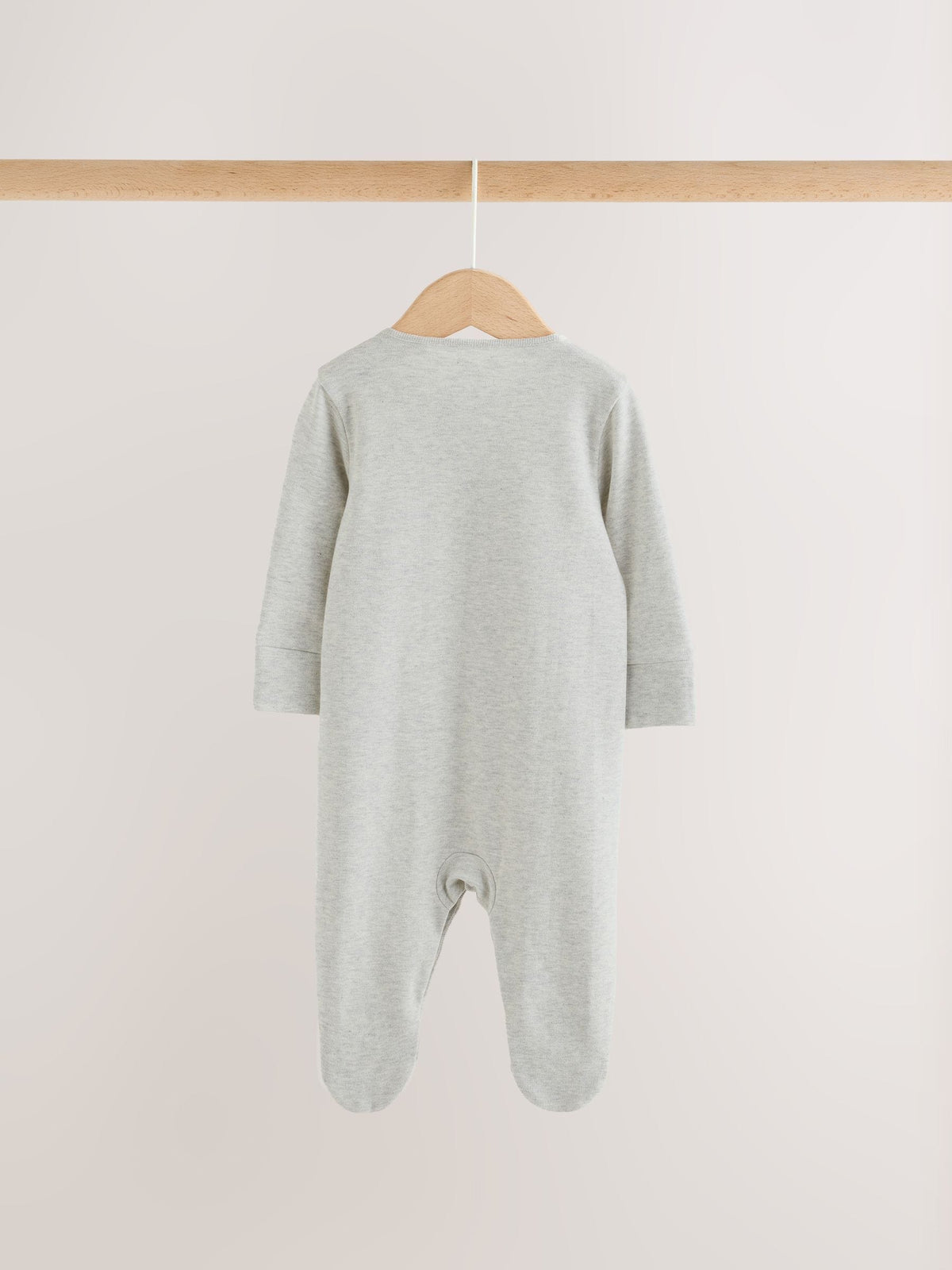 Grey/Blue/Neutral Baby Sleepsuits 3 Pack (0-2yrs)
