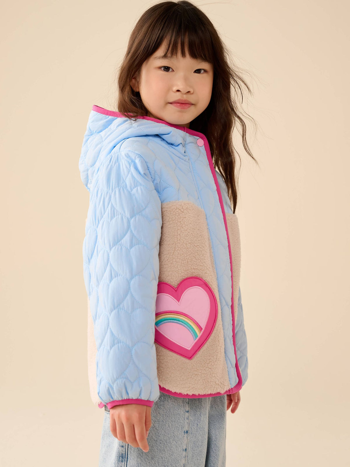 Little Bird Blue Heart and Borg Jacket
