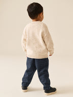 Navy Grid Check Loose Fit Cosy Smart Trousers (3mths-7yrs)