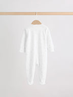 White Sleepsuit, Bodysuit, Hat and Bib Set 4 Piece (0-9mths)