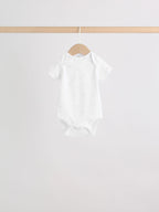 White Sleepsuit, Bodysuit, Hat and Bib Set 4 Piece (0-9mths)