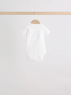 White Sleepsuit, Bodysuit, Hat and Bib Set 4 Piece (0-9mths)