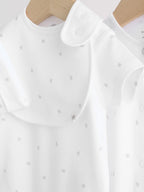 White Sleepsuit, Bodysuit, Hat and Bib Set 4 Piece (0-9mths)