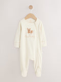 Neutral I Love My Mummy Two Way Zip Baby Sleepsuit (0-18mths)