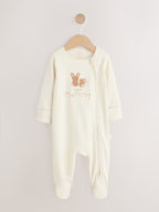 Neutral I Love My Mummy Two Way Zip Baby Sleepsuit (0-18mths)