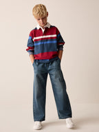 Blue Denim Wide Fit Pull On Jeans (3-16yrs)