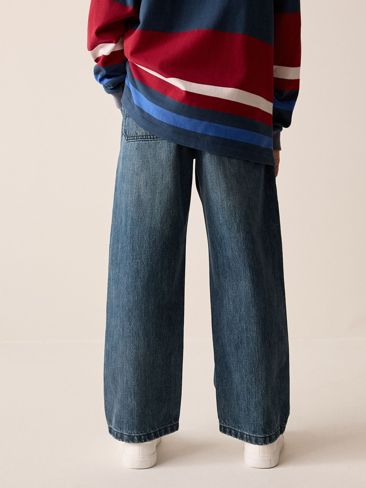Blue Denim Wide Fit Pull On Jeans (3-16yrs)