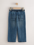 Blue Denim Wide Fit Pull On Jeans (3-16yrs)