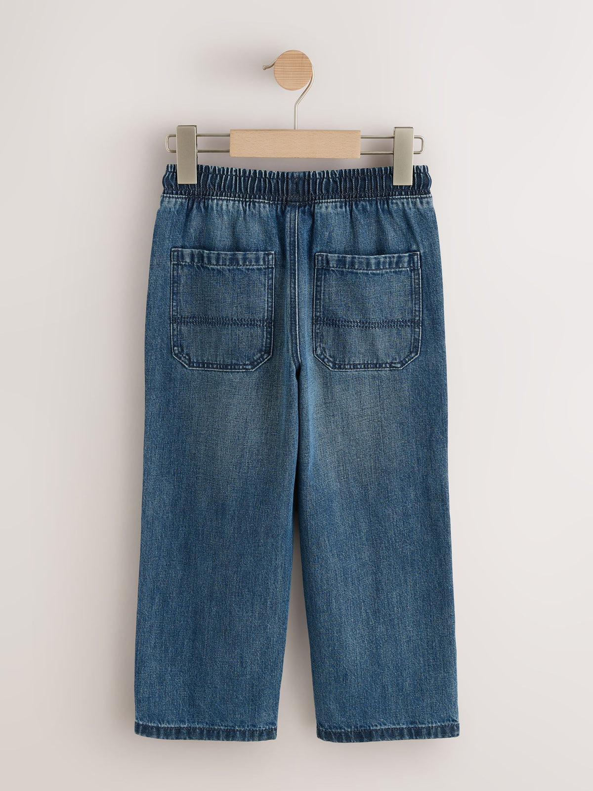Blue Denim Wide Fit Pull On Jeans (3-16yrs)