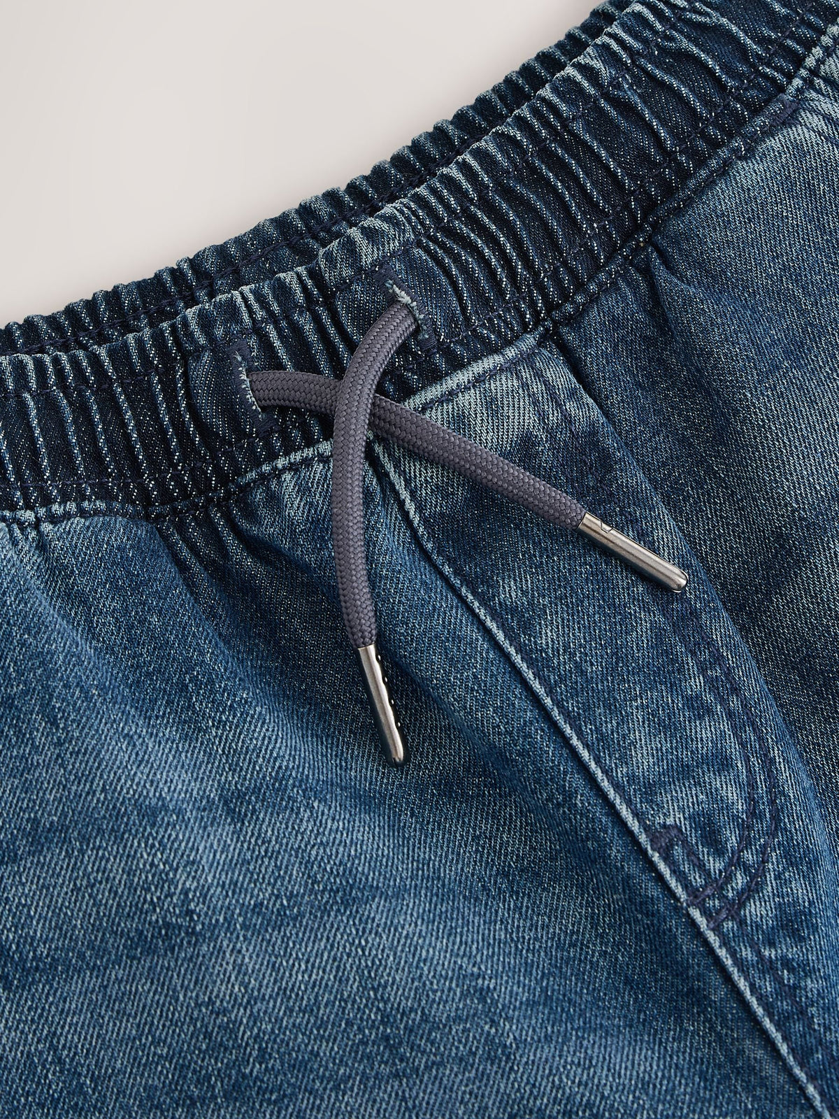 Blue Denim Wide Fit Pull On Jeans (3-16yrs)